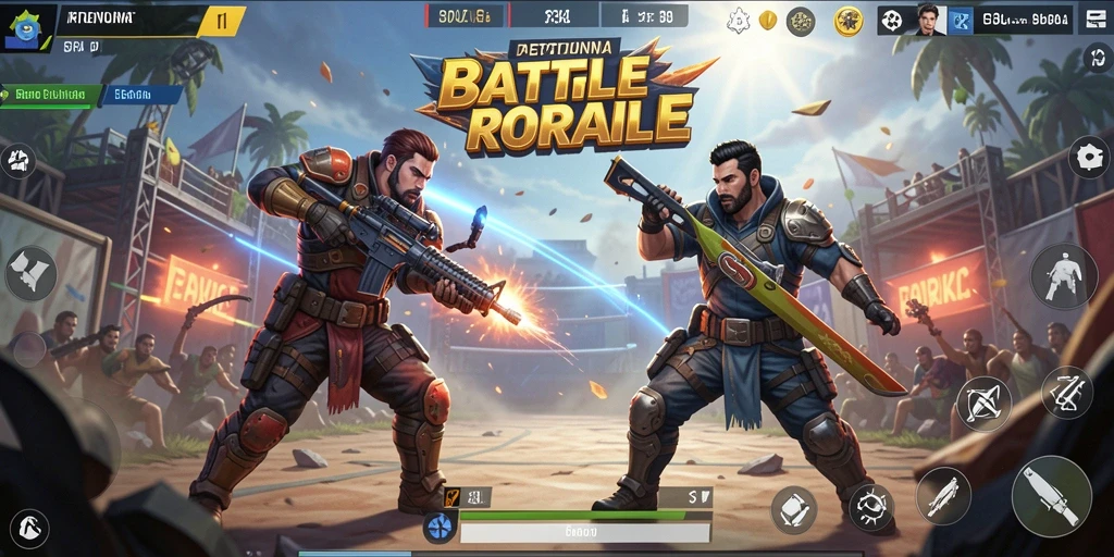 Tangkapan layar menunjukkan aksi seru dalam pertarungan Battle Royale 33L.