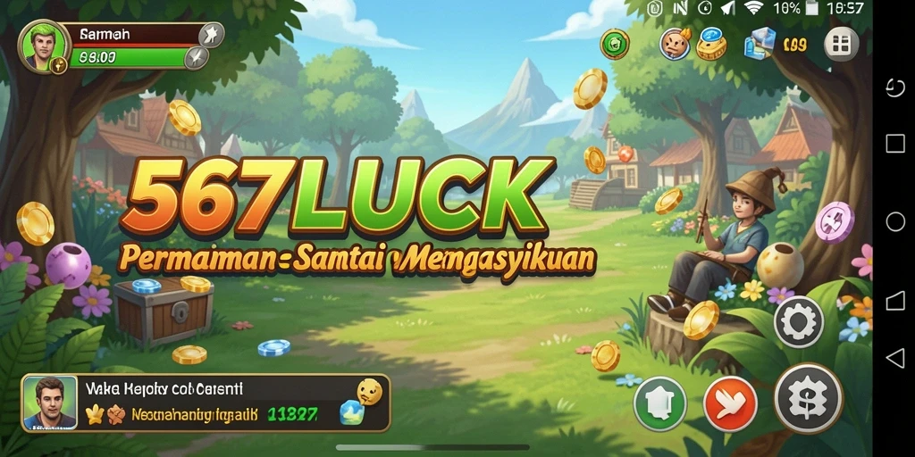 Tampilan gameplay 567LUCK yang menarik dan penuh warna.