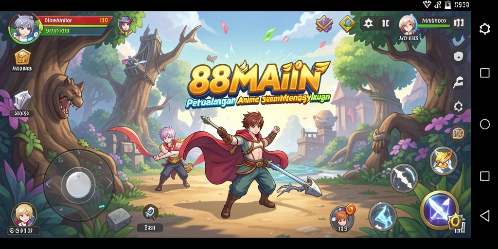 Gameplay seru dari 88MAIN dengan karakter anime yang menarik.