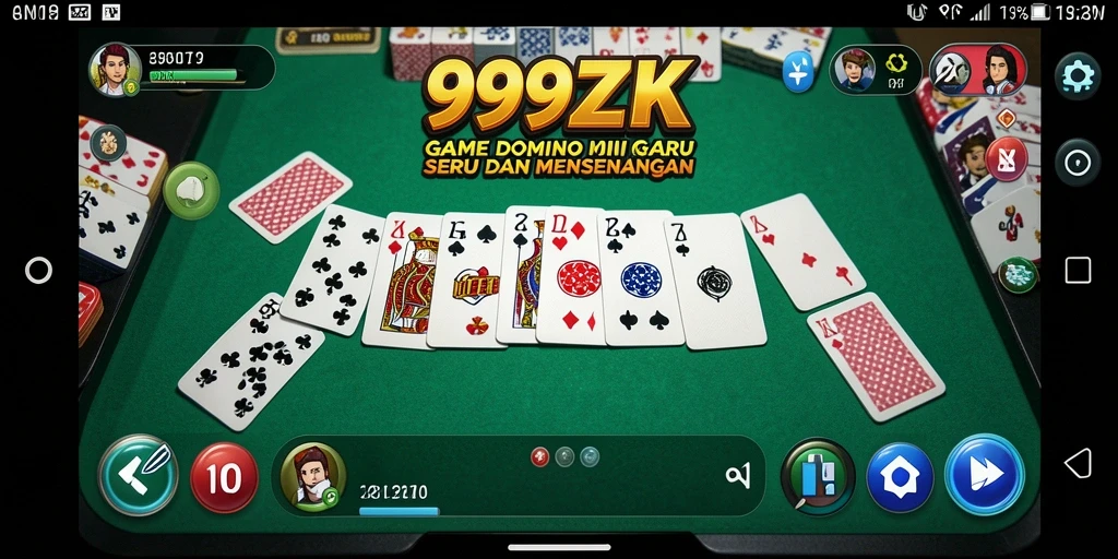 Gameplay menarik dari 999ZK dengan domino yang seru.