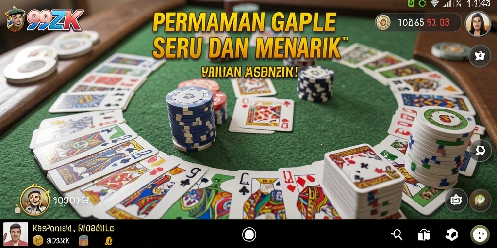 Tampilan gameplay seru di 99ZK saat bermain Gaple.