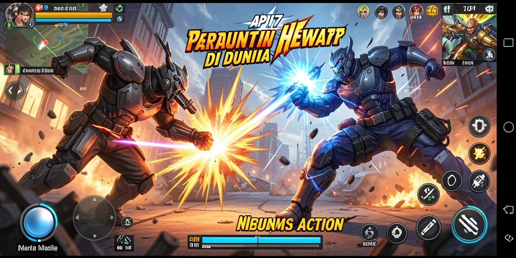 Screenshot utama API77 menampilkan aksi seru dalam pertempuran.