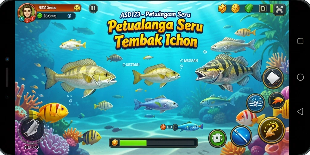 Screenshot gameplay menembak ikan di ASD123 dengan grafis yang memukau.
