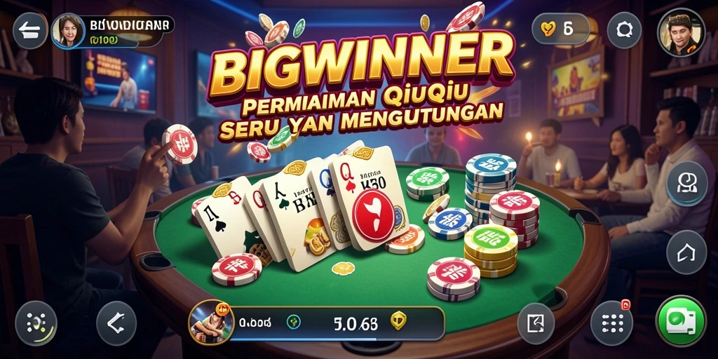 Tampilan menarik gameplay QiuQiu dalam BIGWINNER.