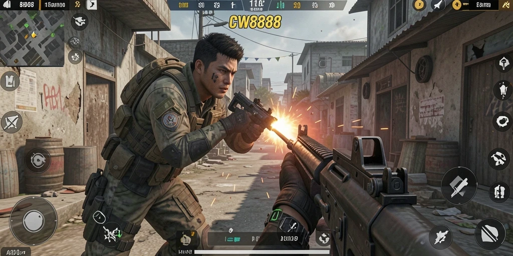 Screenshot menampilkan gameplay intens dari <strong>CW8888</strong> yang memukau.