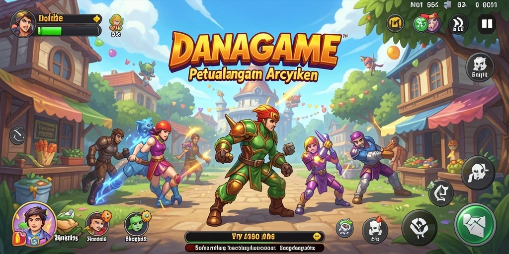 Tampilan action gameplay seru di DANAGAME.
