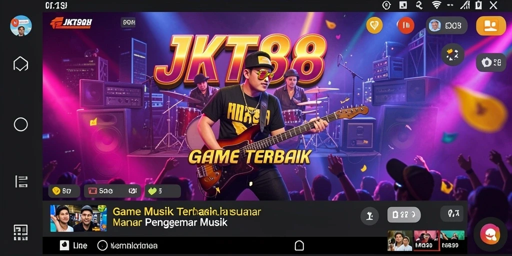 Tampilan gameplay JKT88 yang seru dan interaktif dengan alat musik virtual.
