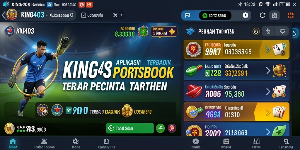 Screenshot KING403 menampilkan berbagai pilihan taruhan olahraga yang menarik.
