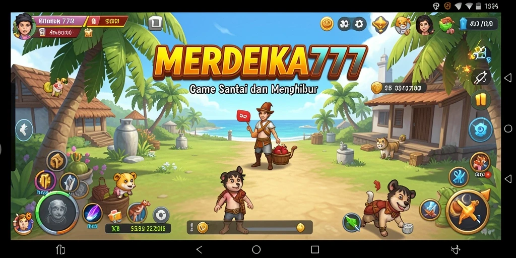 Screenshot utama MERDEKA777 menunjukkan gameplay yang menyenangkan dan menghibur.