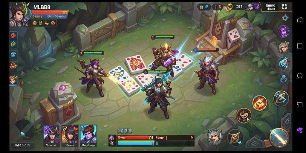Tampilan gameplay seru dalam MLBB8 yang menampilkan Domino.