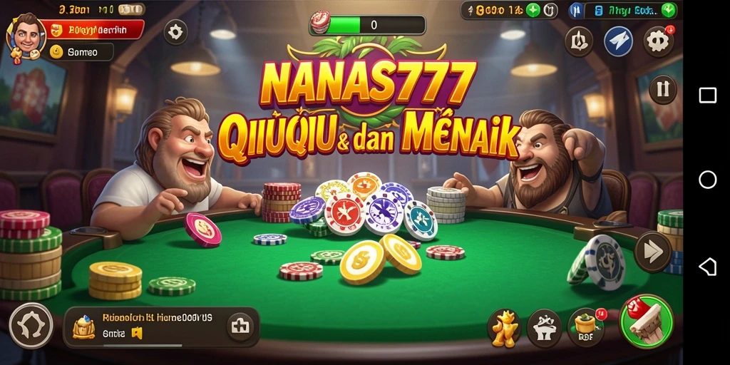 Tangkapan layar utama yang menunjukkan gameplay seru QiuQiu.