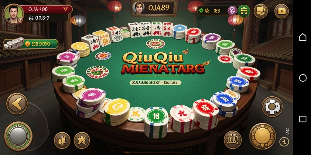 Tangkapan layar gameplay QiuQiu yang menarik dan kompetitif.
