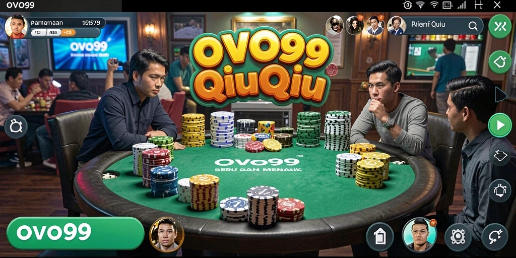 Tampilan menarik dari gameplay QiuQiu di OVO99.