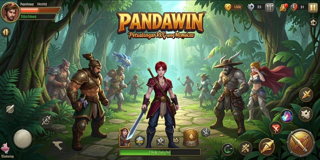 Tampilan gameplay <strong>PANDAWIN</strong> yang seru dan menantang dalam dunia RPG.