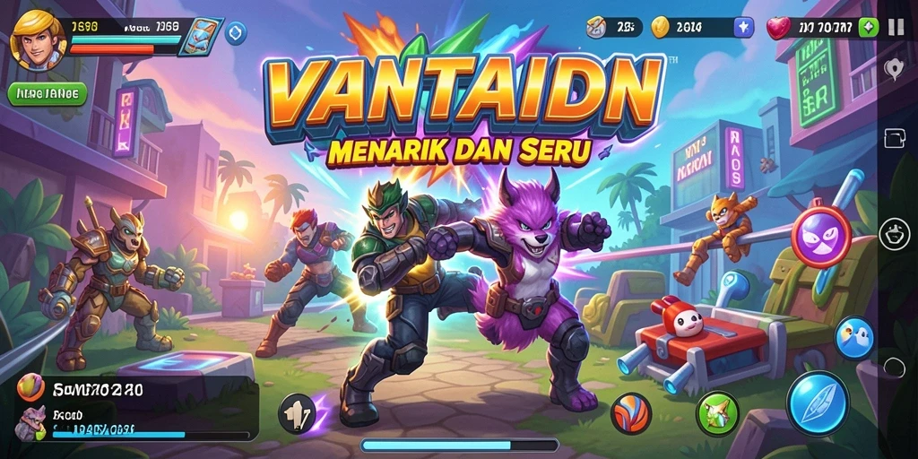 Screenshot menunjukkan aksi gameplay menarik dalam VANTAIDN.