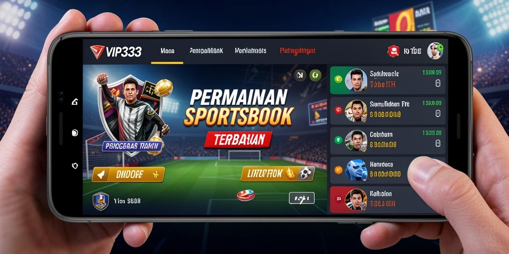 Tampilan utama VIP333 dengan berbagai pilihan taruhan olahraga.