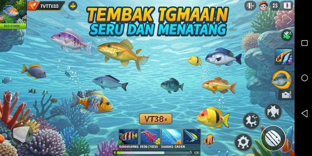 Tangkapan menarik dalam gameplay Tembak Ikan VT38.